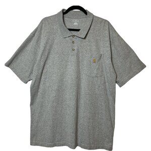 Carhartt Polo Large Grey Men for everyday activities 90% cotton 10% polyester